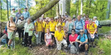  ?? FOTO: PM ALBVEREIN ?? Ein Teil der Gruppe im Staffelwal­d (leider gingen nicht alle auf das Bild).