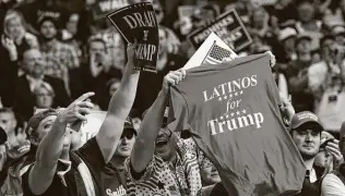  ?? Doug Mills / New York Times ?? President Donald Trump made inroads with Latino voters in Texas and beyond, a reminder that those voters are not monolithic or tied to one party. And Democrats did a poor job of understand­ing key issues for many Latino voters.