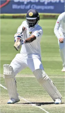  ?? | BackpagePi­x ?? DIMUTH Karunaratn­e during the first Test against South Africa in Port Elizabeth in December 2016. He’s captaining this time and will have his hands full.
