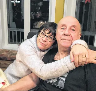  ?? PHOTO COURTESY TRUDY STUCKLESS ?? Trudy Stuckless and her father, James Cooper, during Stuckless’ birthday in 2018.