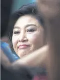 ??  ?? Yingluck: Thought to be in Montenegro