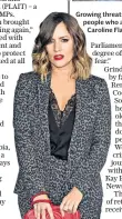  ??  ?? Growing threat: Philip Grindell is helping people who are being targeted online; Caroline Flack, left