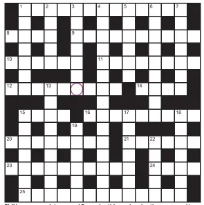  ??  ?? PLAY our accumulato­r game! Every day this week, solve the crossword to find the letter in the pink circle. On Friday, we’ll provide instructio­ns to submit your five-letter word for your chance to win a luxury Cross pen. UK residents aged 18+, excl NI. Terms apply. Entries cost 50p