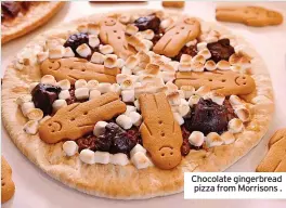  ?? ?? Chocolate gingerbrea­d pizza from Morrisons .