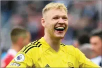  ?? ?? Happy days: Arsenal goalkeeper Aaron Ramsdale