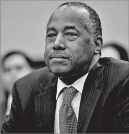  ?? AARON P. BERNSTEIN/GETTY ?? HUD Secretary Ben Carson drew negative headlines for costly office furnishing­s.