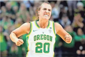  ?? SOOBUM IM/USA TODAY ?? Sabrina Ionescu is the only player, man or woman, in the history of college basketball with 2,000 points, 1,000 rebounds and 1,000 assists.