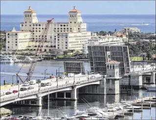  ?? LANNIS WATERS / THE PALM BEACH POST ?? Some sections of the old Flagler Memorial Bridge will join bits of the bridge dropped into the ocean in 2014. Other pieces will be used to help reefs grow elsewhere off county shores.