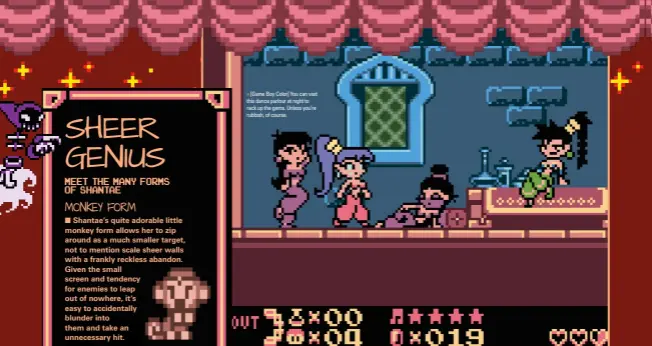  ??  ?? » [Game Boy Color] You can visit this dance parlour at night to rack up the gems. Unless you’re rubbish, of course.