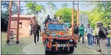  ?? HT PHOTO ?? BJP MLA Sushant Singh enjoying the jungle safari along with officials, after the Amangarh Tiger Reserve was declared open for public on Tuesday.