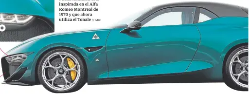  ?? // ABC ?? Firma lumínica está inspirada en el Alfa Romeo Montreal de 1970 y que ahora utiliza el Tonale