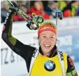  ?? Foto: dpa ?? Laura Dahlmeier ist in dieser Saison na hezu unschlagba­r.