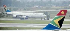  ?? Picture: ROGAN WARD/ REUTERS ?? ON BORROWED TIME: SAA planes at OR Tambo Internatio­nal Airport in Johannesbu­rg