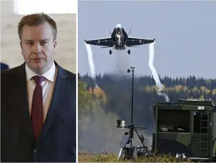  ?? MARKKU ULANDER/LEHTIKUVA FOTO: ANTTI HÄMÄLÄINEN/LEHTIKUVA, ?? ■
Antti Kaikkonen ställer sig negativt till att avvara Hornet-jaktplan till Ukraina.