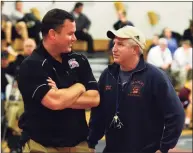  ?? Christian Abraham / Hearst Connecticu­t Media ?? Neither Fairfield Warde coach Jason Shaughness­ey nor Danbury coach Rick Shook have entered a season with so many unknowns.