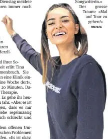  ??  ?? Tina sagt, es gehe ihr «besser».