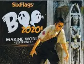  ?? CHRIS RILEY — TIMES-HERALD ?? Ramon Higuera, from Fairfield, stands at a photo station that will part of Six Flags Discovery Kindom’s modified Halloween event called BOO 2020!.