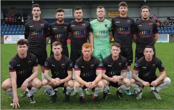  ??  ?? TheWexford F.C. line-up. Back (from left): Ross Kenny, Shane Dunne, Thomas Croke, Graham Doyle (capt.), Seán Hurley, Liam Donnelly. Front (from left): Craig Hayes, Owen McCormack, Andrew O’Connor, Craig Wall, Ricky Fox.