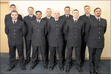  ?? Pictures: Kent Fire and Rescue Service ?? New firefighte­rs pass out at Rochester fire station on completing their training