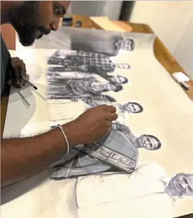  ??  ?? artist sashtri says the platform has enabled the public to see his work and hire him to do customised portraits. – edmund eagle Chung