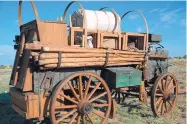  ?? MARTIN FRENTZEL/FOR THE JOURNAL ?? A chuck wagon must hold all the cookware, bedding, and associated harnesses to be historical­ly accurate and competitiv­e in events.