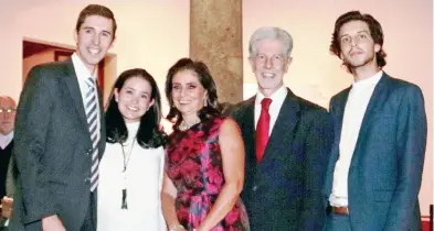  ??  ?? Héctor Rivero Borrell Jr., Rocío Arellano, Margarita Maass, Héctor Rivero Borrell y Diego Rivero Borrell.