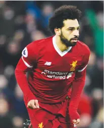  ??  ?? LEADER: Mohamed Salah has led the line superbly for Liverpool this season, scoring 23 times. (AFP)