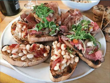  ?? TAMMY LJUNGBLAD PHOTOS / KANSAS CITY STAR ?? Bruschetta, the perfect holiday appetizer, made simple by Lidia Bastianich at Lidia’s restaurant in Kansas City, Mo.