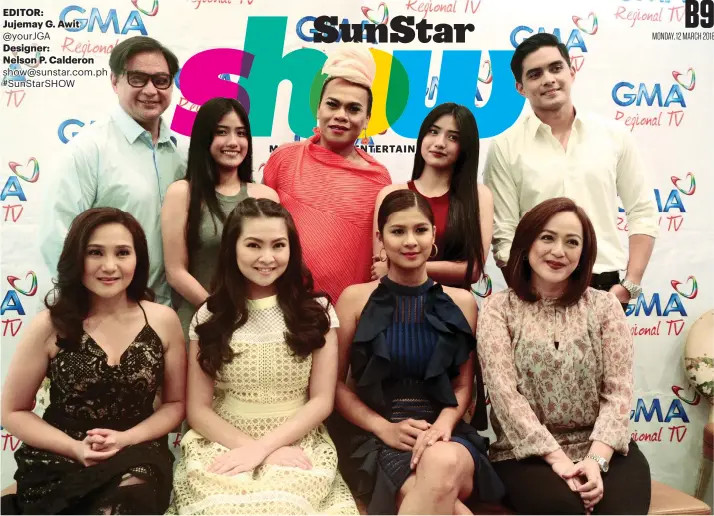  ?? EDITOR: Jujemay G. Awit @yourJGA Designer: Nelson P. Calderon show@sunstar.com.ph #SunStarSHO­W SUNSTAR FOTO / ARNI ACLAO ?? THE CAST OF “INDAY WILL ALWAYS LOVE YOU.”