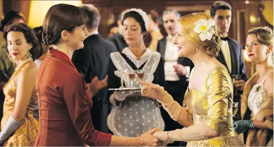  ?? MK2 MILE END ?? Emily Mortimer, left, as Florence Green is pitted against Patricia Clarkson’s character Violet Gamart in Isabel Coixet’s new movie The Bookshop.