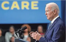  ?? SUSAN WALSH/AP FILE ?? Just 37% of Democrats nationwide want President Joe Biden to seek a second term, according to a poll released last month. That was down from 52% in the weeks before last year’s midterm elections.