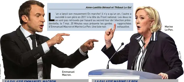  ??  ?? Emmanuel Macron. Marine Le Pen.