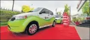  ?? MINT/FILE ?? India’s first multimodal EV project was inaugurate­d last week in Nagpur along with an electric charging station by Ola