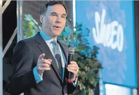  ?? FRANK GUNN THE CANADIAN PRESS ?? Federal Finance Minister Bill Morneau says Canada is well-positioned to handle turmoil over NAFTA talks.