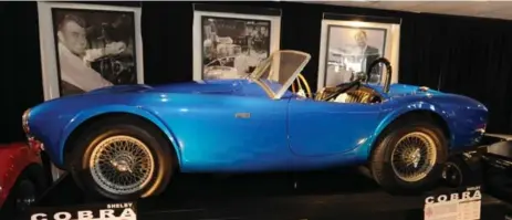  ?? PHOTOS COURTESY SHELBY AMERICAN ?? This original Shelby Cobra, seen in the Shelby Museum in Las Vegas, will be on display at the New York Auto Show starting next Friday.