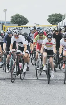  ?? ?? Cycling action from the last Tour of Cambridges­hire in 2019.