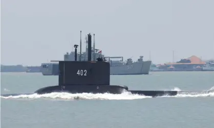  ?? Photograph: Antara Foto/Reuters ?? The missing KRI Nanggala-402 submarine, pictured in 2014. The vessel was officially inducted into the navy in 1981, making it one of the oldest submarines still active.