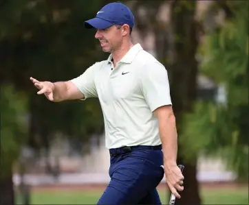  ?? MARTA LAVANDIER —THE ASSOCIATED PRESS ?? Rory Mcilroy, of Northern Ireland, gestures during the final round of The Players Championsh­ip golf tournament March 17.