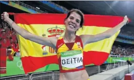  ??  ?? RUTH BEITIA. En Río, primer oro femenino (altura) para el atletismo.