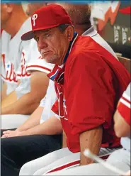  ?? THE ASSOCIATED PRESS ?? Larry Bowa watches a game against the Marlins during his days as the Phillies’ manager in 2004.