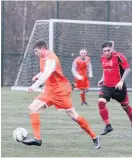  ??  ?? Attack Niall Mcclure (Doune Castle) v Bonnybridg­e YFP in November 2015