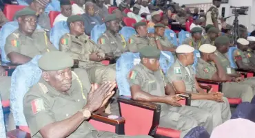  ?? PHOTO: NAN ?? Members of the Nigerian Legion, during the news conference on 2024 Armed Forces Remembranc­e Day in Abuja on Friday