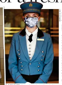  ??  ?? DESIGNER: A trendy mask at a Kempinski hotel. Left: Room service is expected to boom
