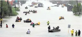  ??  ?? A new report on damage caused by Hurricane Harvey says the U.S. has never experience­d the amount of rainfall across such a vast area as that brought when Harvey struck Texas last year. DAVID J. PHILLIP/AP