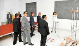  ??  ?? Las remodelaci­ones serán inaugurada­s antes de que concluya la actual LXIII Legislatur­a del Estado de Hidalgo, se dijo en el recorrido. / Foto: Cortesía