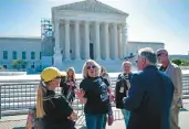  ?? GETTY
KENT NISHIMURA/ ?? Ashli Babbitt’s mom, Micki Witthoeft, center, joins others backing Jan. 6 defendants Tuesday in D.C.