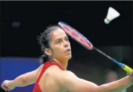  ?? AP ?? Saina Nehwal in action against Aliye Demirbag in the 2nd round of World Championsh­ips in Nanjing.