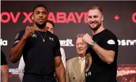  ?? Photograph: Richard Pelham/Getty Images ?? Anthony Joshua says he is ‘fully locked in’ to claiming victory against Otto Wallin during the ‘Day of Reckoning’ card in Riyadh.
