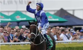  ?? Photograph: Simon Bullard/AAP ?? Winx clocks up another win at Randwick in March, a month before retiring.