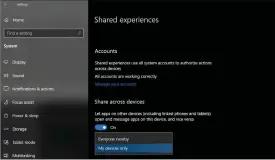  ??  ?? Windows 10 gives you the option to share files with other PCs.